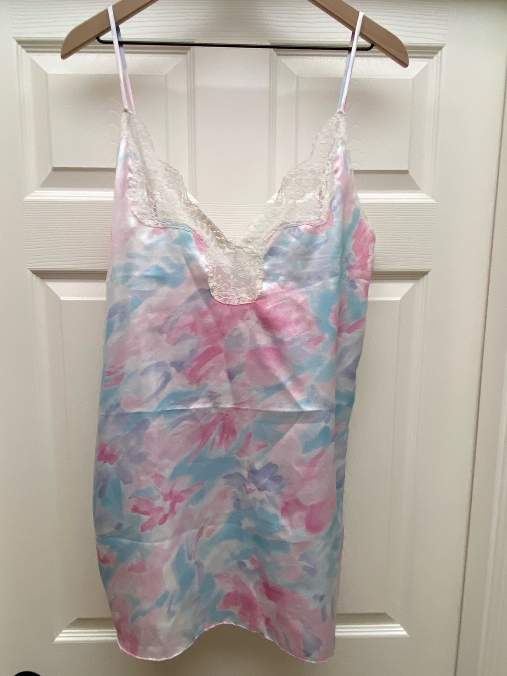 Vintage Lady Cameo Dallas Chemise Slip pink blue purple Size Medium